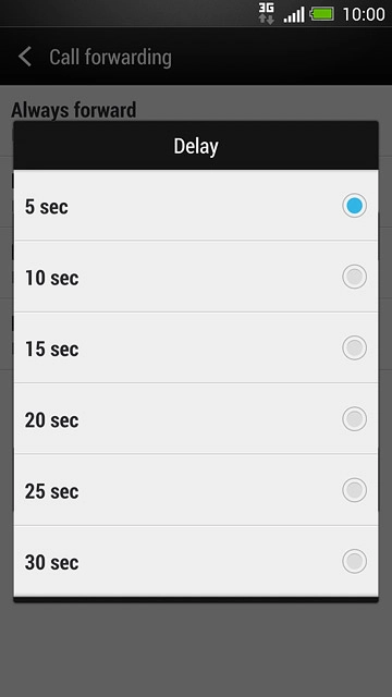 Press the required delay.