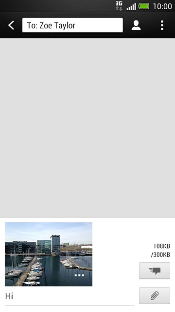 Press the send icon when you've finished your picture message.