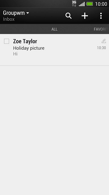 Press the menu icon.