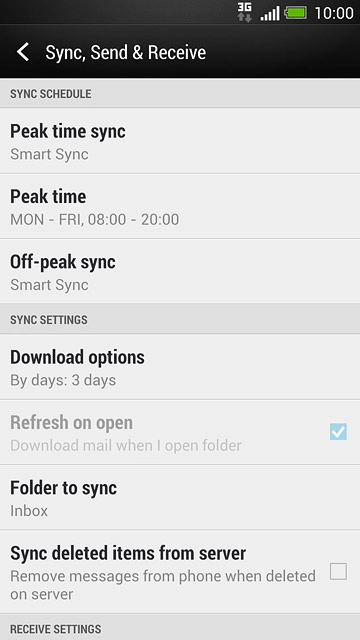Press Off-peak sync.