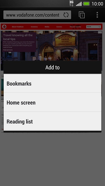 Press Bookmarks.Edit the name of the bookmark.