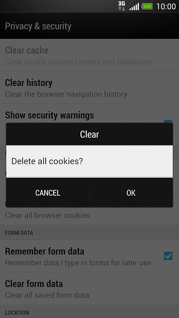 Press OK to confirm.