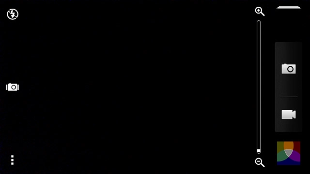 Press the menu icon.