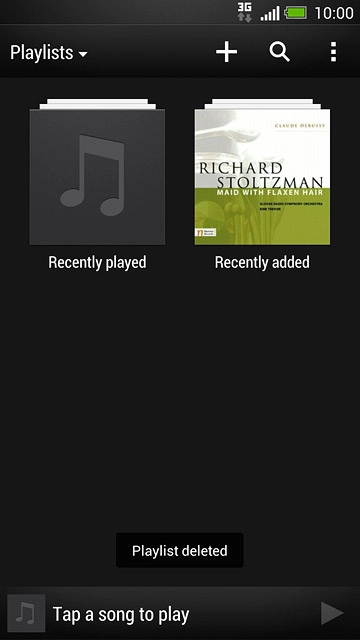 Press the create playlist icon.Key in a name for the playlist.