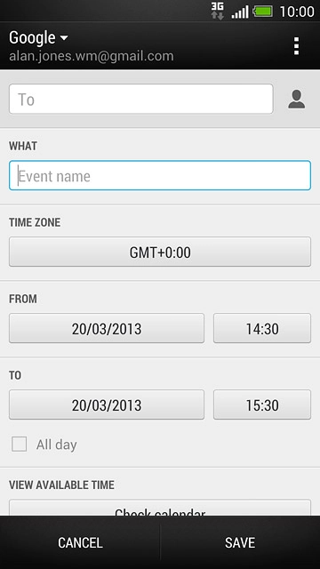 Press the drop down list at the top of the display.
