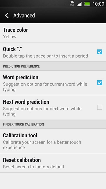 Press Word prediction until the display tells you that the function is turned on.