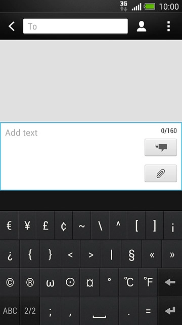 Press ABC to return to text input.