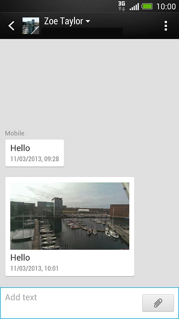 Press the white frame encircling the picture message.