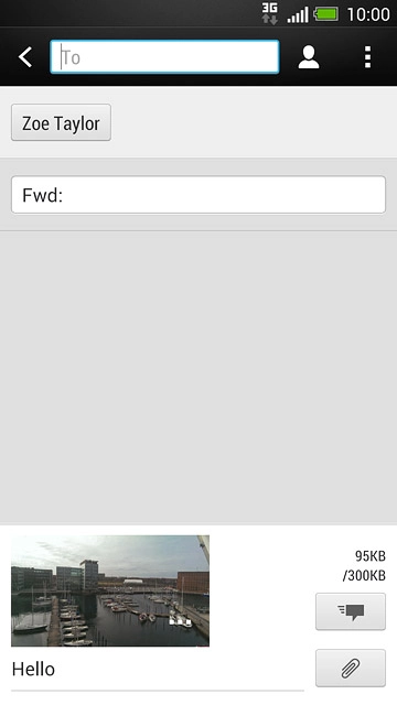 Press the send icon.