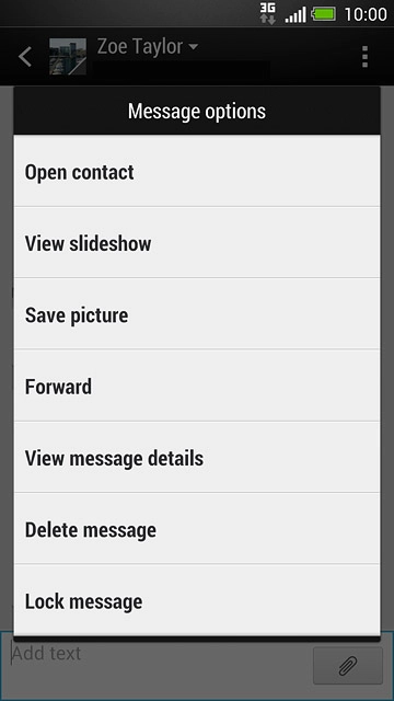 Press Delete message.