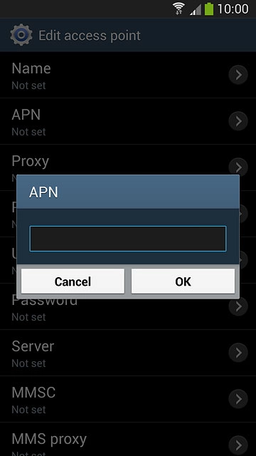 Key in live.vodafone.com and press OK.