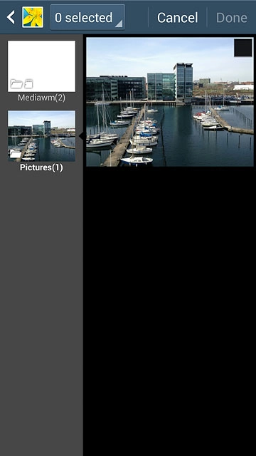 Press the required picture to select it.