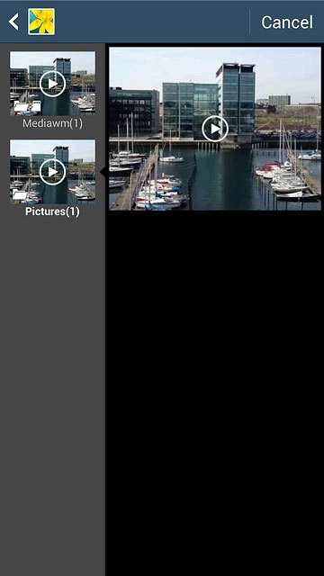 Press the required video clip.