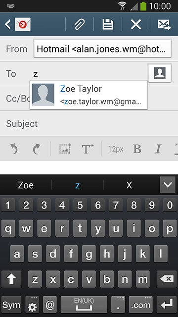 Key in the first letters of the required contact.Matching contacts are displayed.Press the required contact.Repeat the procedure to add more recipients.