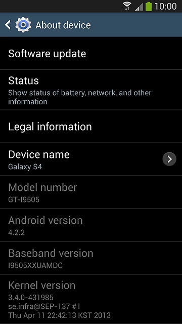 Press Software update.