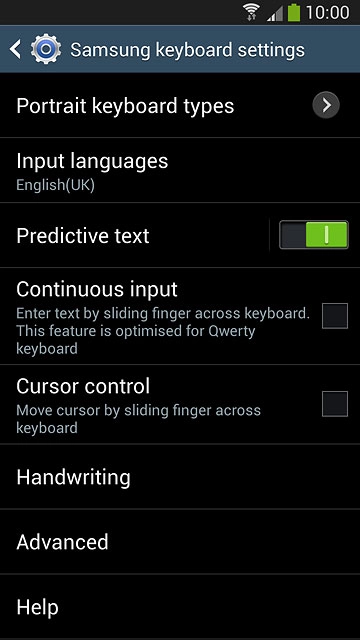 Press Input languages.