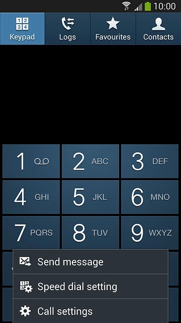 Press Call settings.