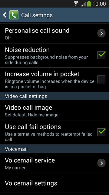 Press Voicemail settings.