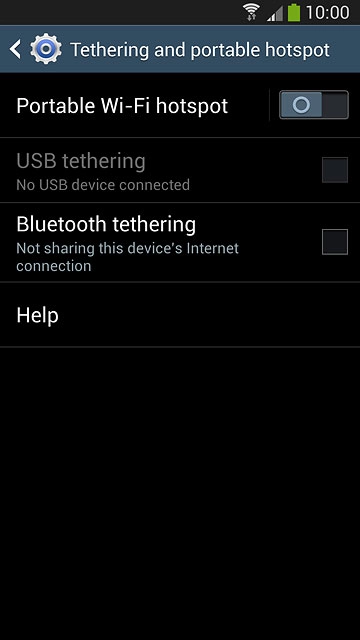 Press Portable Wi-Fi hotspot.