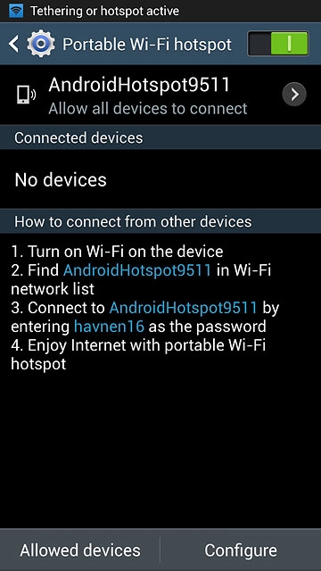Press the indicator next to 