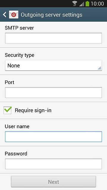 If you turn on SMTP authentication:Press the field below 