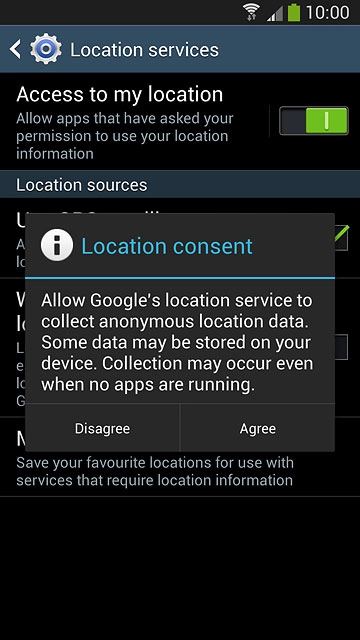 If you turn on the function:Press Agree.