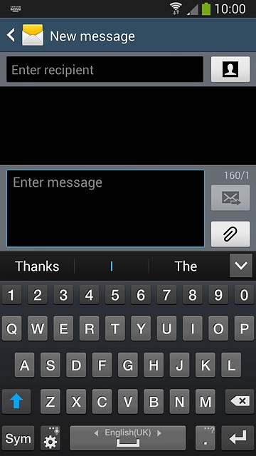 Slide your finger right or left on space to select the required language.