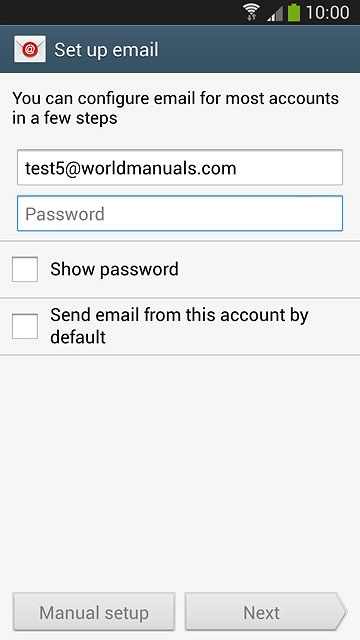 Press Password and key in your password.