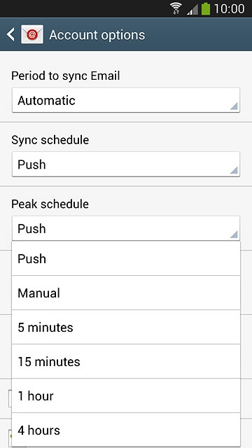 Press Push, Manual or the required interval.