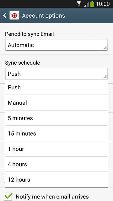 Press Push, Manual or the required interval.