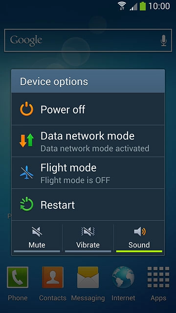 To turn on silent mode:Press Mute.