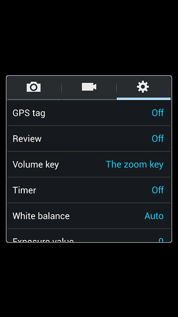 Press the settings icon.