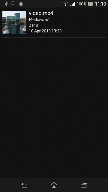 Press the required video clip.