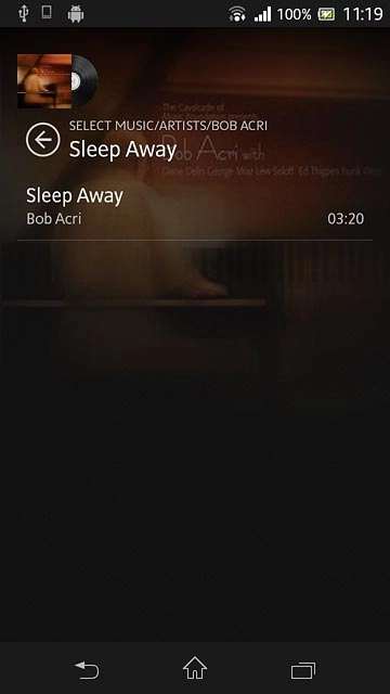 Press the required audio file.