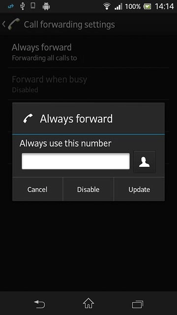 Press Disable.Repeat until all diverts have been cancelled.