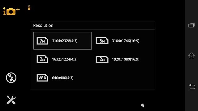 Press the required resolution.