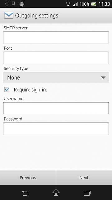 If you turn on SMTP authentication:Press the field below 