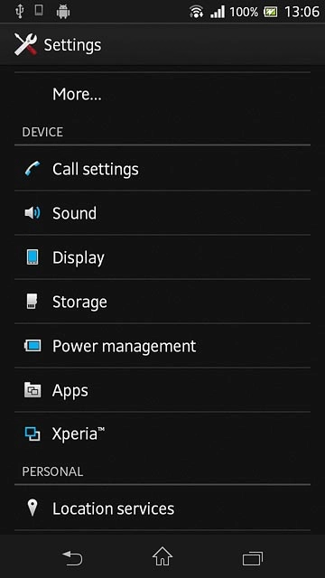 Press Location services.