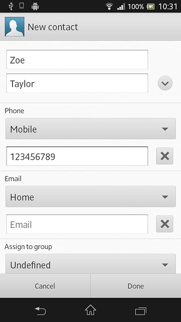 Press the drop down list above the phone number.
