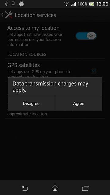 If you turn on the function:Press Agree.