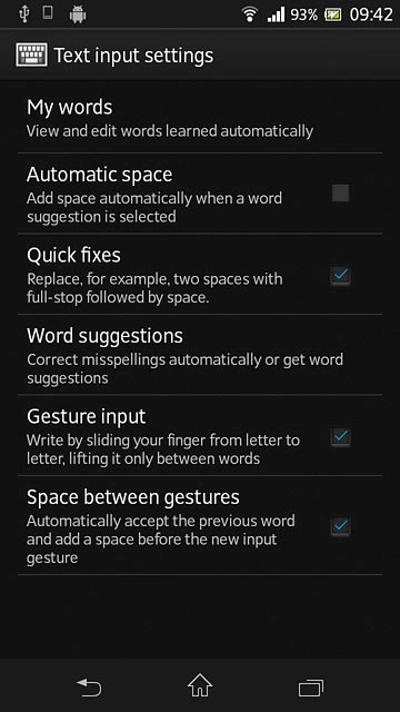 Press the home icon to return to the home screen.