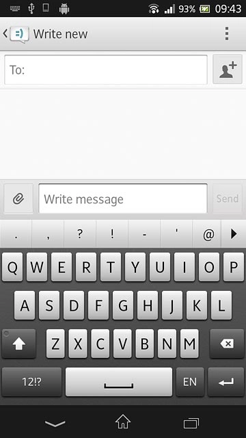 The following steps require that you're writing text and that the keypad is visible.