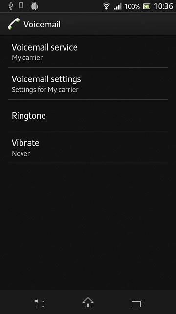 Press Voicemail settings.