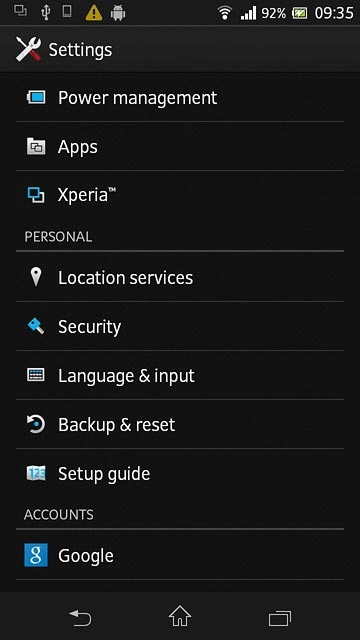 Press the home icon to return to the home screen.