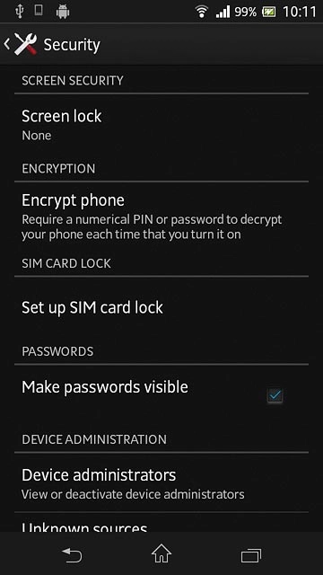 Press the home icon to return to the home screen.