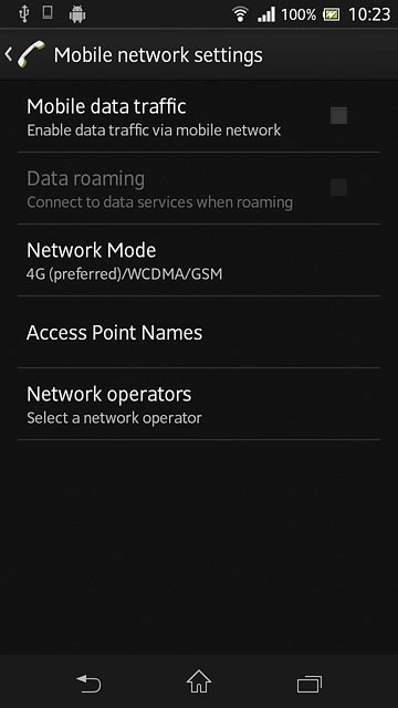 Press the home icon to return to the home screen.