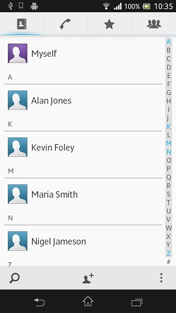 Press the home icon to return to the home screen.