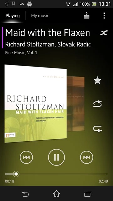 Press the home icon to return to the home screen.