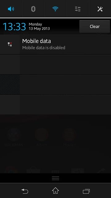 Press the home icon to return to the home screen.