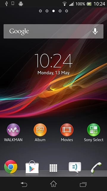 Press the menu icon.